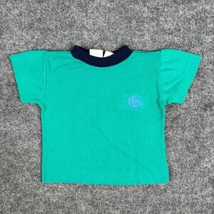 Tow Away Zone‎ T-Shirt Toddler 3T Green Navy Ringer Short Sleeve Cotton Blend